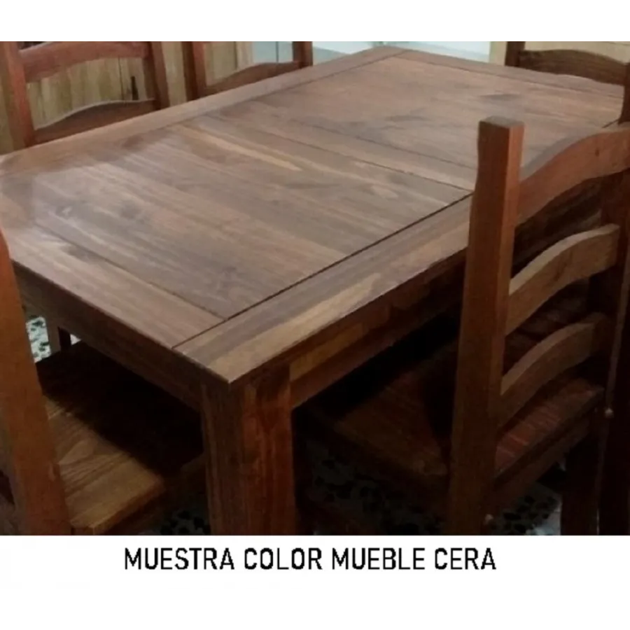 Mesa de centro rústica madera maciza NOGAL OSCURO