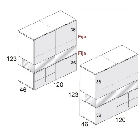 Vitrina horizontal Class en Mueblesguadalhorce.es