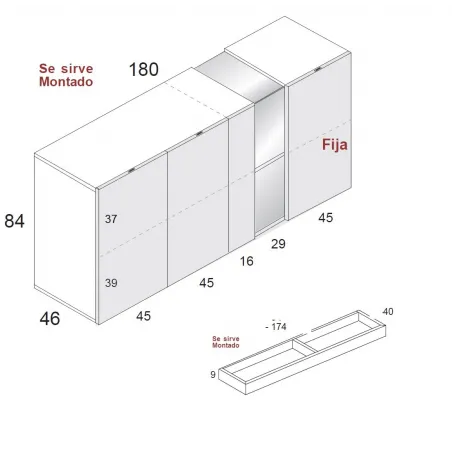Aparador Class 842 en Mueblesguadalhorce.es