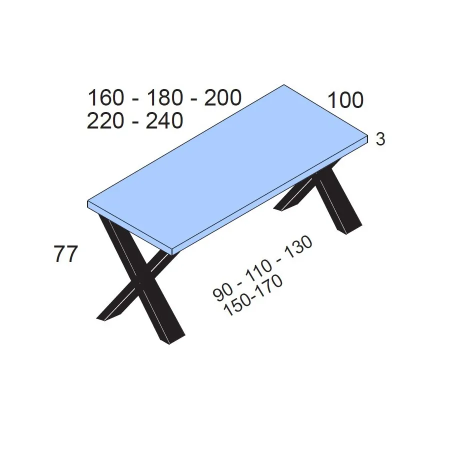 Mesa de comedor Arco en Mueblesguadalhorce.es
