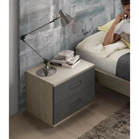 Mesita noche Ros 3 cajones 49 cm.