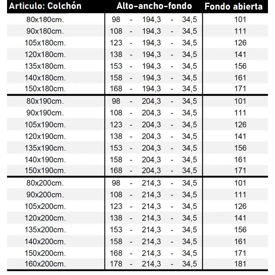 Cama abatible horizontal individual con somier