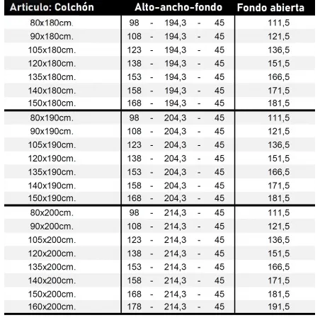 Cama abatible horizontal Space fondo 45