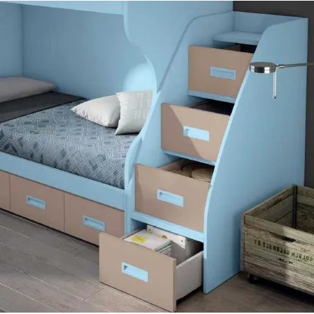 ESCALERA DE CAJONES JUVENIL CON GUIA METALICA