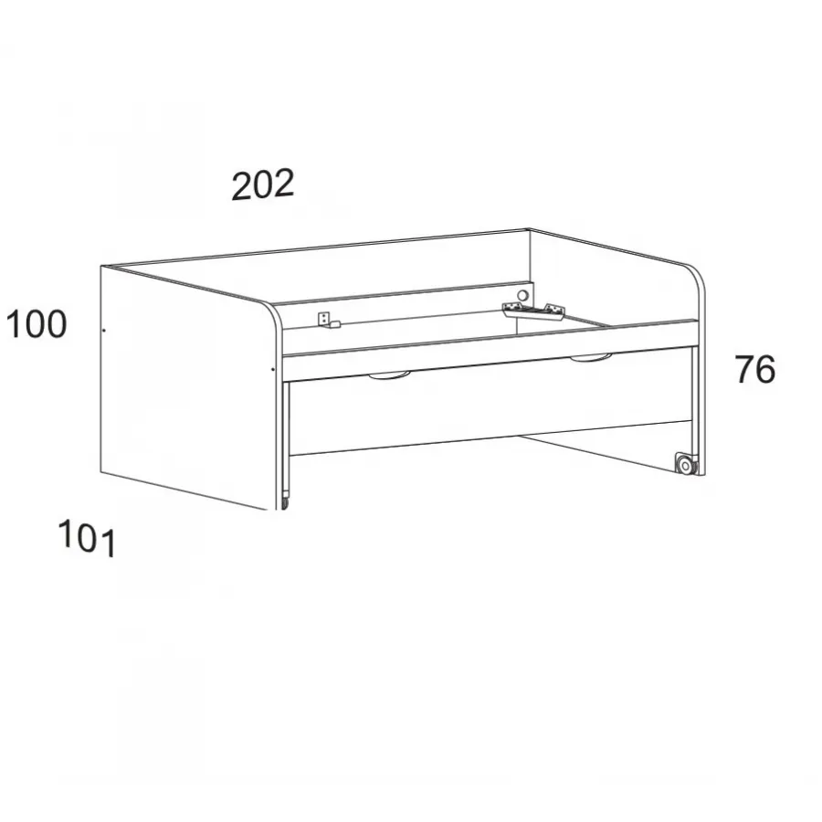 COMPACTO DOS CAMAS 90X190 CON CAJONES