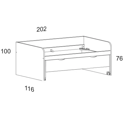 COMPACTO DOS CAMAS 105X190 CON CAJONES