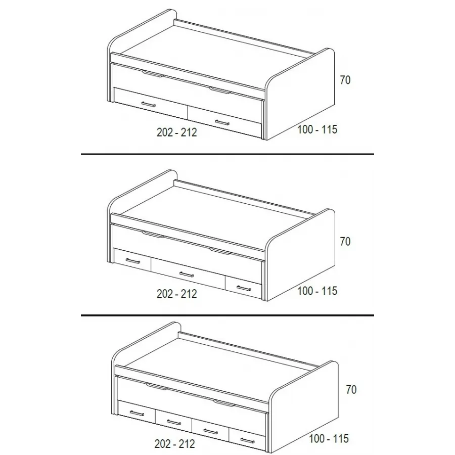 Compacto Whynot B/20 multimedida 2 gavetas