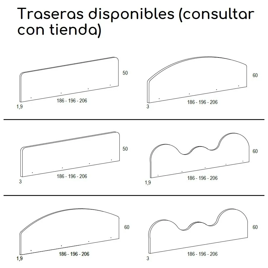 Nido con trasera forma y contenedores autocierre