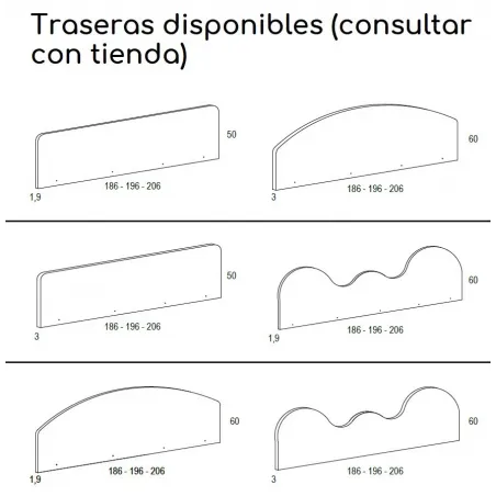 Nido con trasera forma y contenedores autocierre