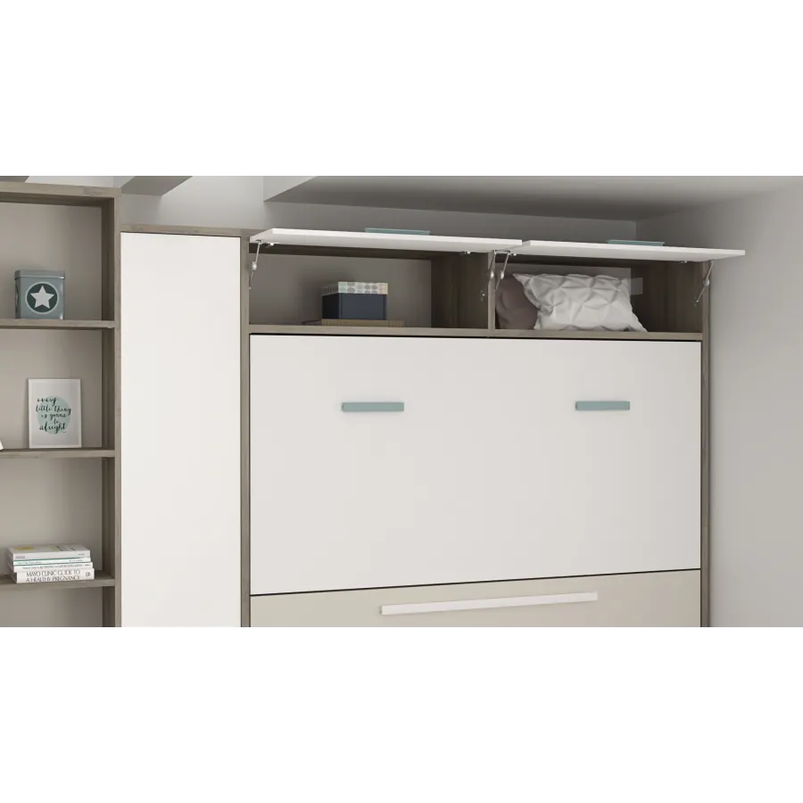 Litera abatible 90 automática con altillo fondo 36