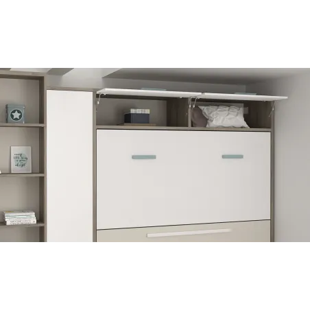 Litera abatible 90 automática con altillo fondo 36