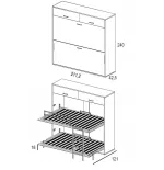 Litera abatible con altillo WT horizontal fondo 42,5