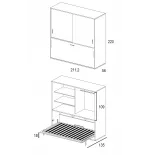 Litera abatible con altillo WT horizontal fondo 42,5