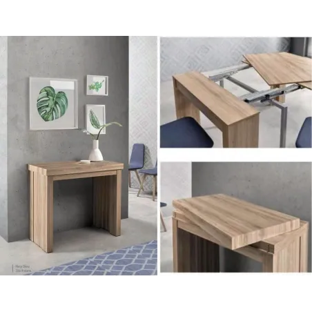 Mesa consola modelo Lumier Madera de Pemi cuatro extensibles