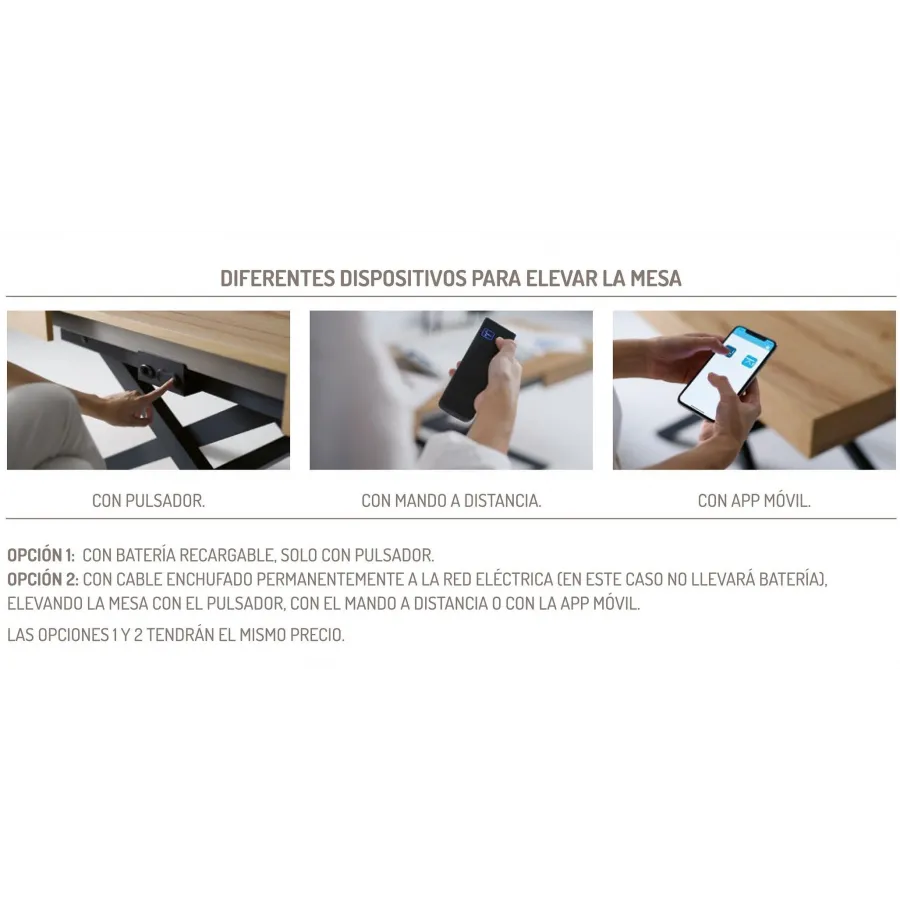 Mesa motor Long Way elevable extensible melamina