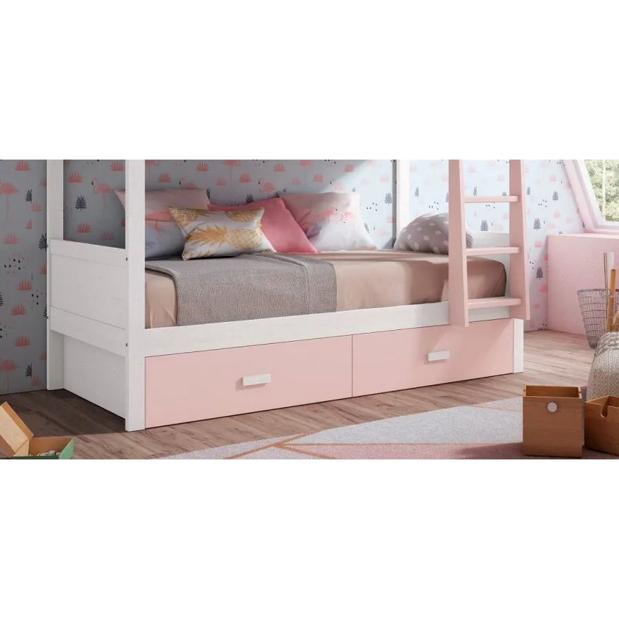 Juego cajones litera madera en Mueblesguadalhorce.es