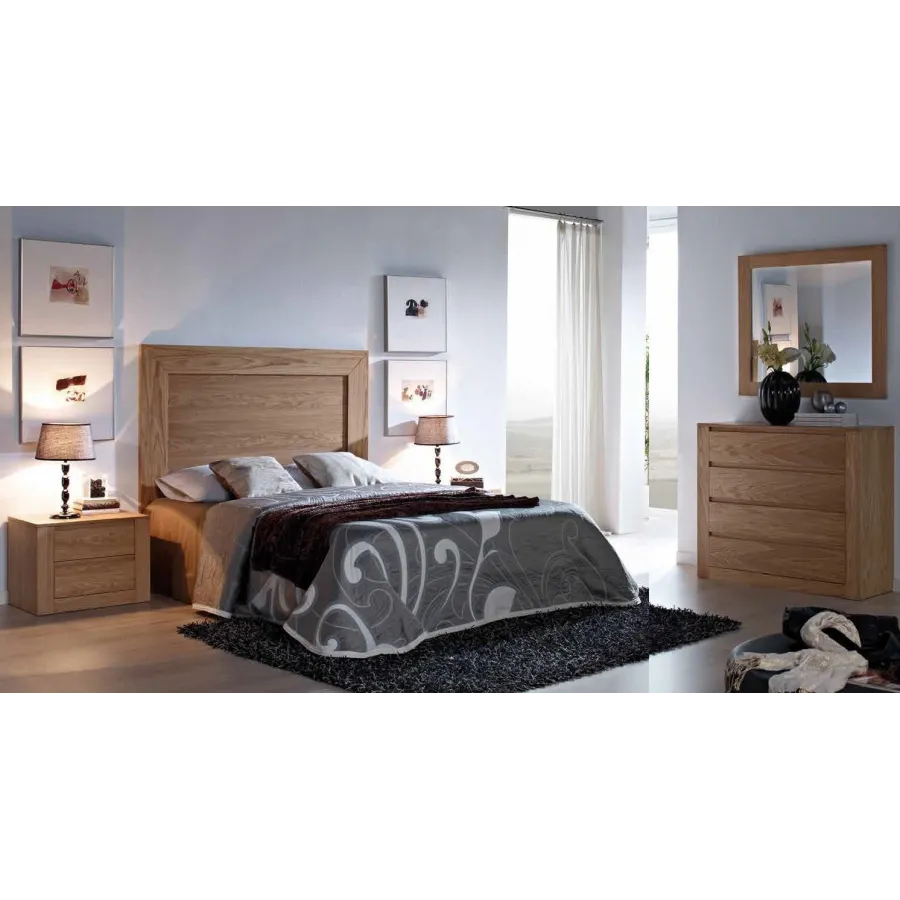 dormitorio chapado en roble natural