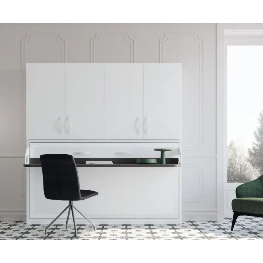 Abatible horizontal doble con escritorio y armario en MuebleDescanso El Viso Málaga