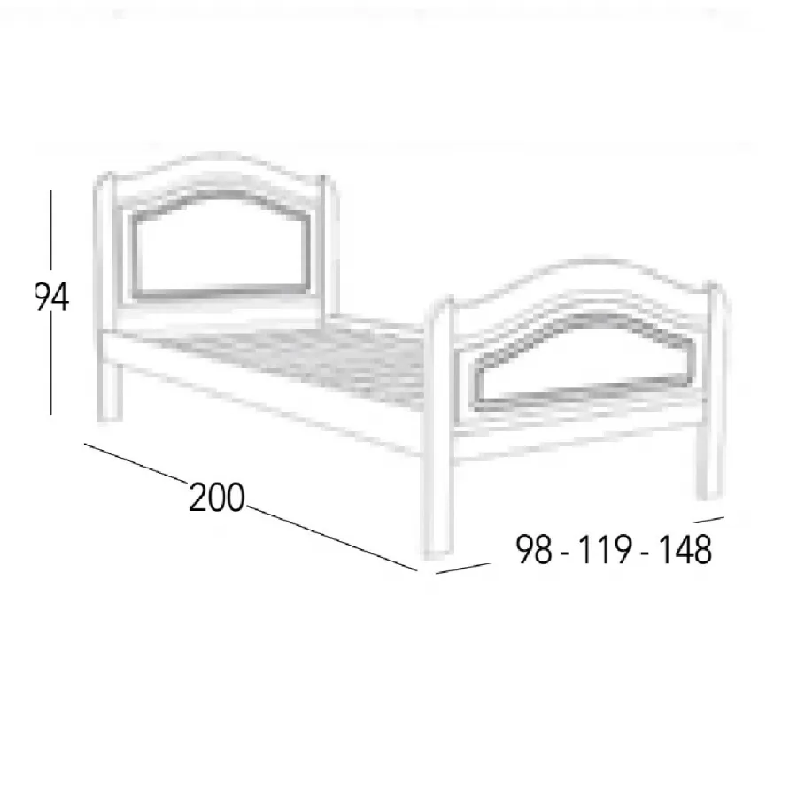 Cama Carole clásica 140 juvenil en Muebledescanso.com