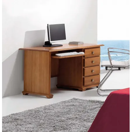Mesa de estudio colonial modelo Maya en madera maciza