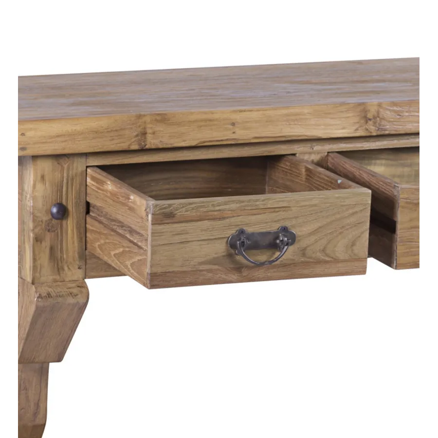 Consola madera de Teka 3 cajones