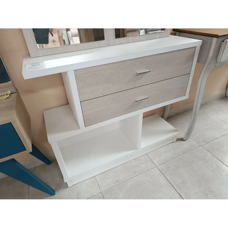 Recibidor roble blanco con cajones