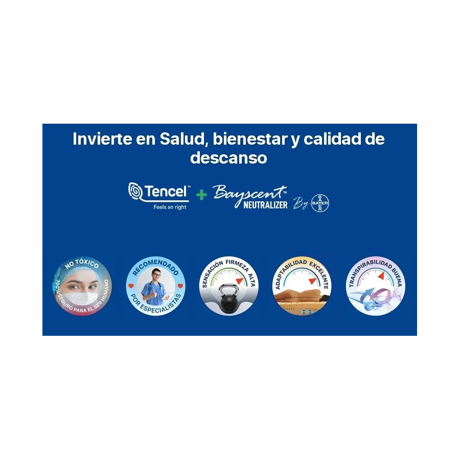 Colchón Plus Salute Visco Bayscent h25