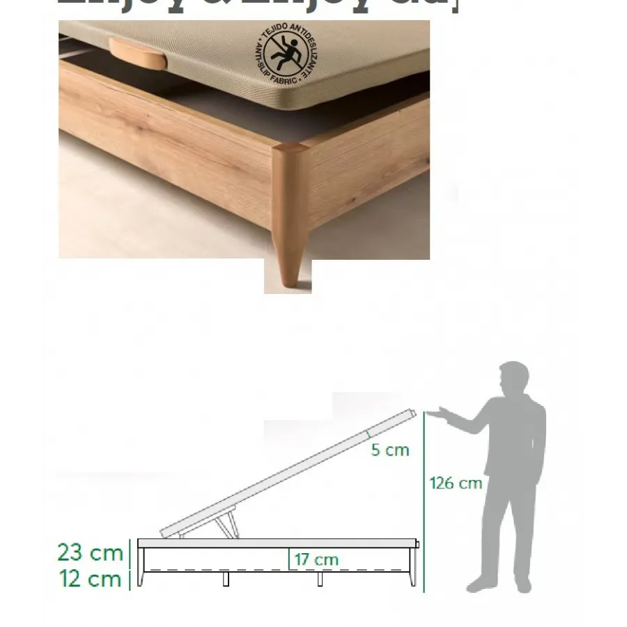 Canapé Koala Nice 3D pata madera estilo nórdico