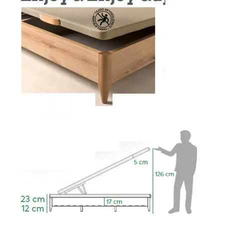Canapé Koala Nice 3D pata madera estilo nórdico