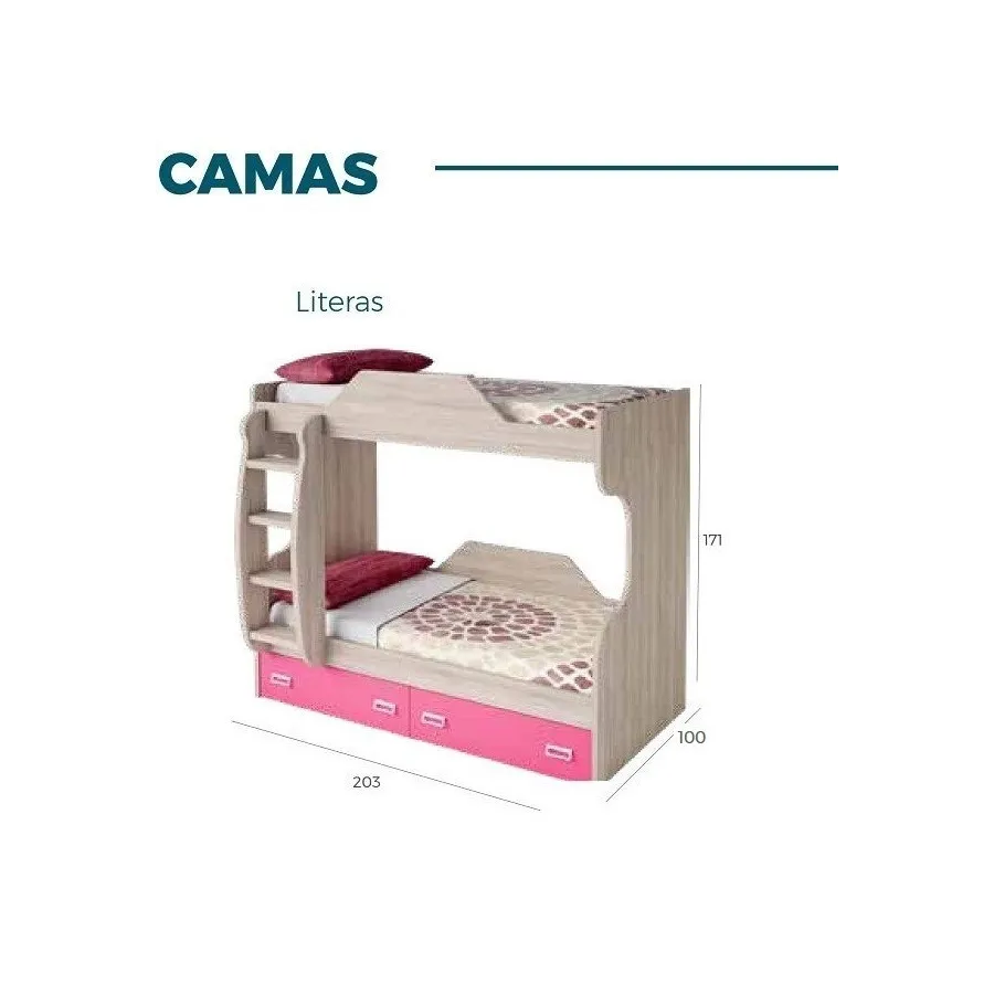 Litera 90x190 cm. moderna duradera de oferta