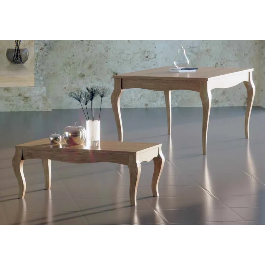 MESA CENTRO ISABELINA FIJA O ELEVABLE EN MUEBLEDESCANSO.COM modelo Castilla