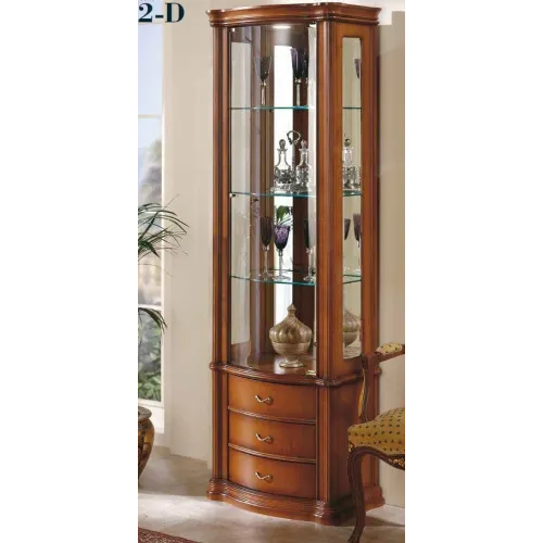Vitrina tres cajones madera cerezo ancho 64