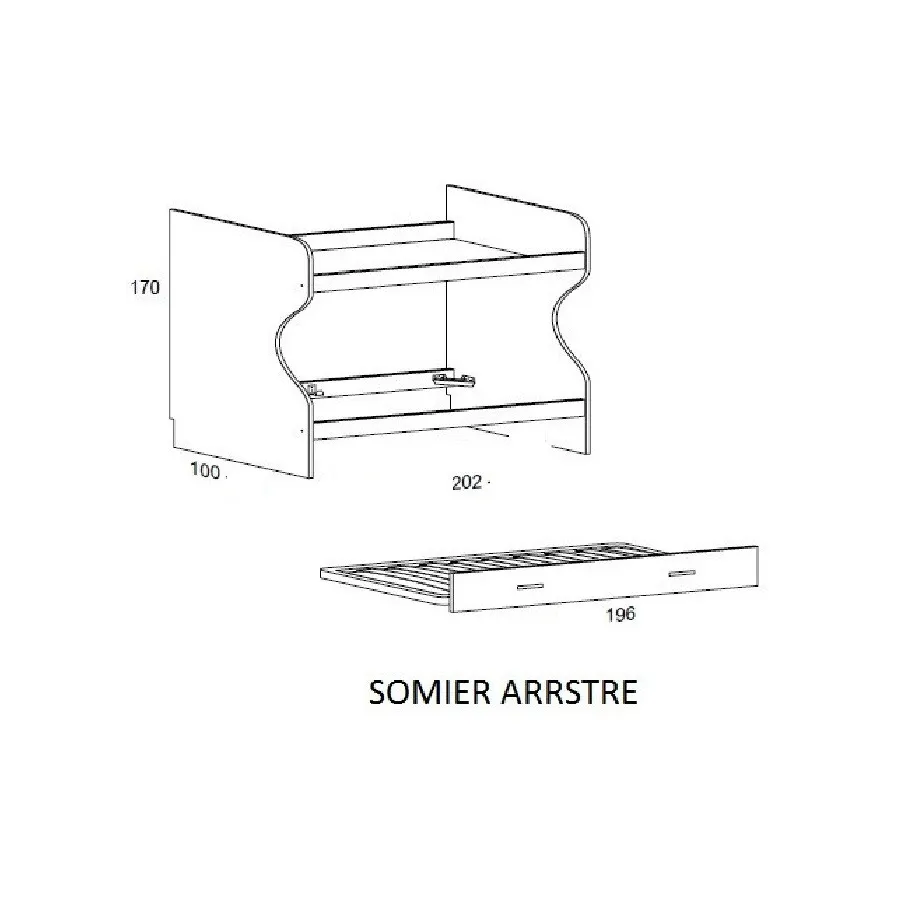 LITERA DORMITORIO JUVENIL 3 CAMAS 90 PERSONALIZABLE