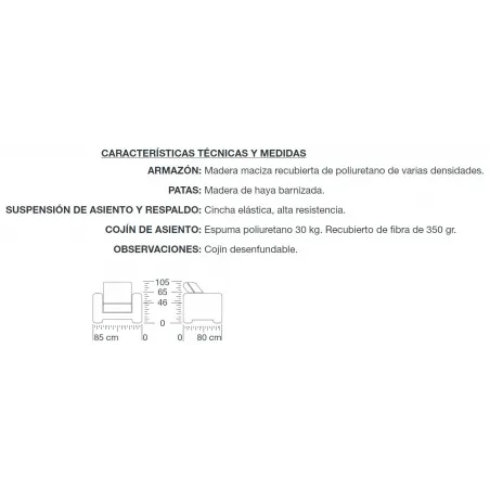 Butaca Versalles de Elkfo en muebledescanso.com