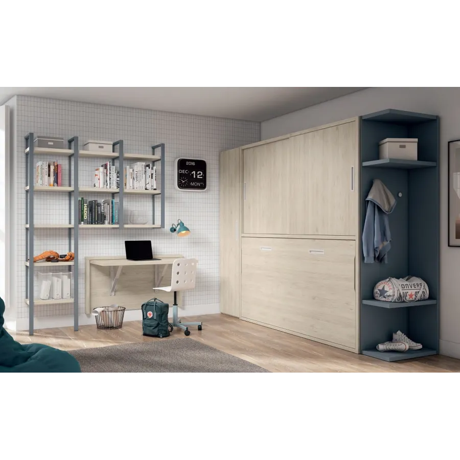Cama abatible con escritorio y armario en MuebleDescanso El Viso Málaga