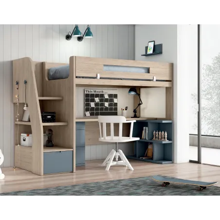 Litera con escritorio Beladur en Mueblesguadalhorce.es