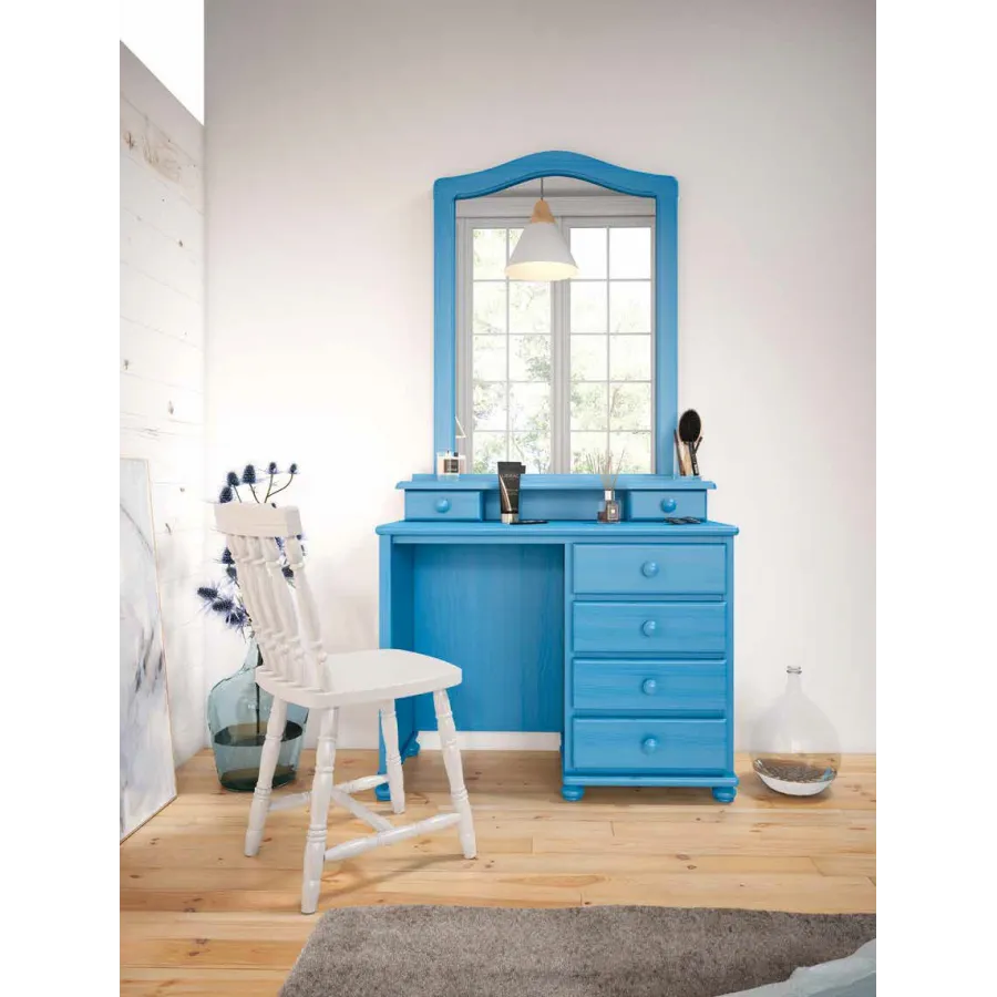 Mesa de estudio colonial 022pr en madera maciza