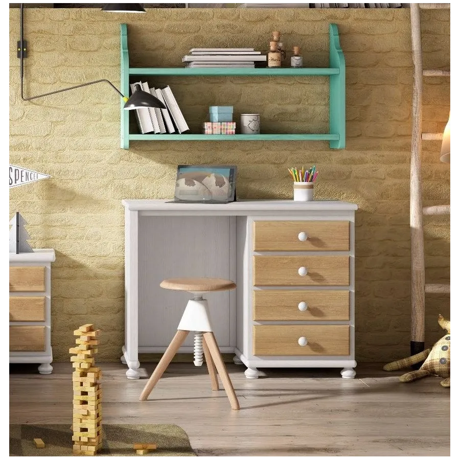 Mesa de estudio de madera maciza