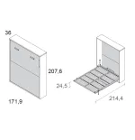 Cama 150 vertical apertura asistida f36