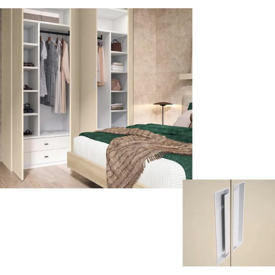 Composición con armarios tapizada