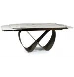 Mesa de comedor extensible porcelánico blanco Infinity