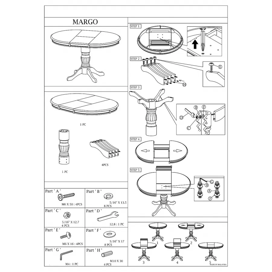 MESA COMEDOR 90 EXTENSIBLE