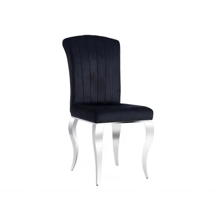 Silla Prince tapizado velvet negro en Mueblesguadalhorce.es