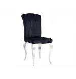Silla Prince tapizado velvet negro en Mueblesguadalhorce.es