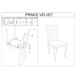 Silla Prince tapizado velvet negro en Mueblesguadalhorce.es