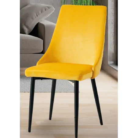 Silla tapizada metálica Penelope