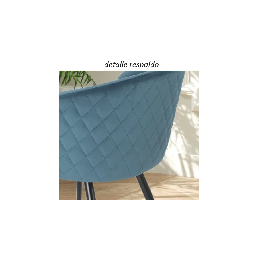 Sillón tapizada metálica Lido