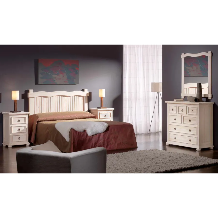 COMODA RUSTICA 4 CAJONES MADERA MACIZA