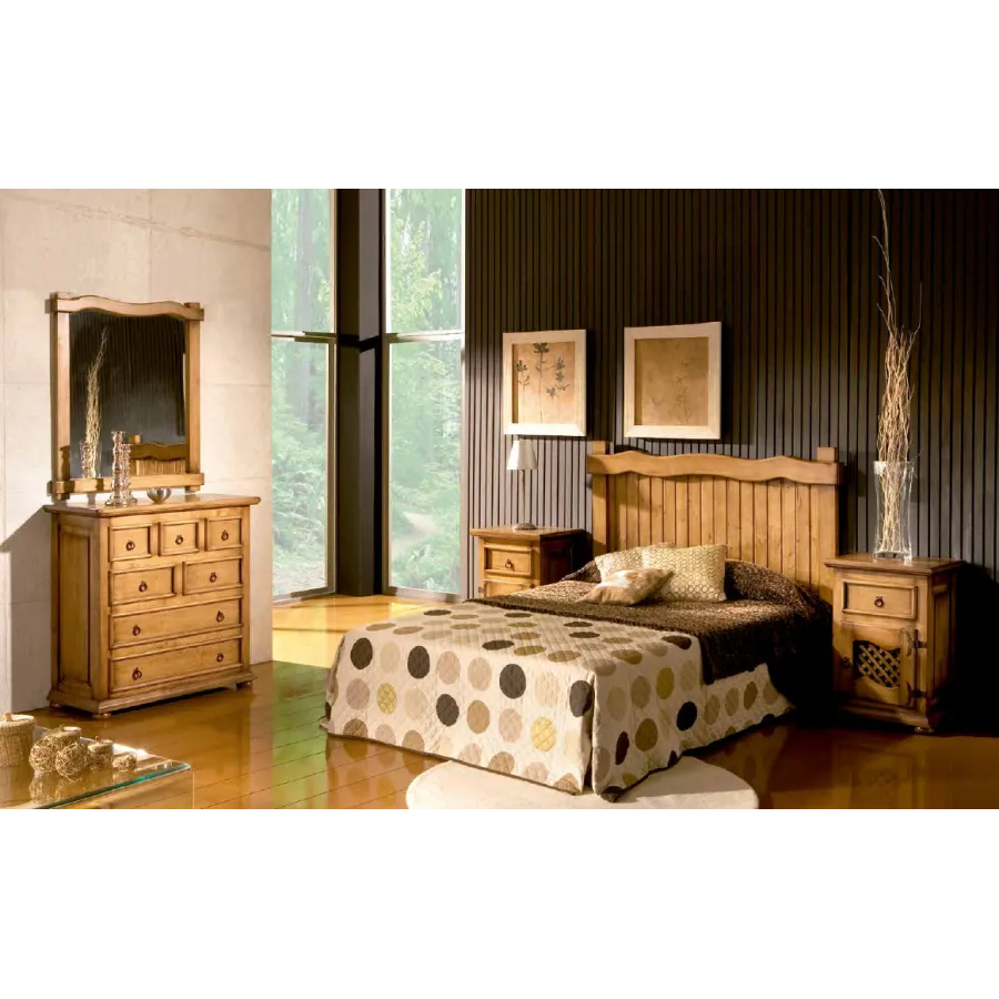 MESITA RUSTICA 1 CAJON 1 PUERTA MADERA MACIZA