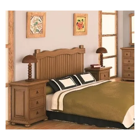 Cabecero matrimonio RUSTICO MADERA MACIZA